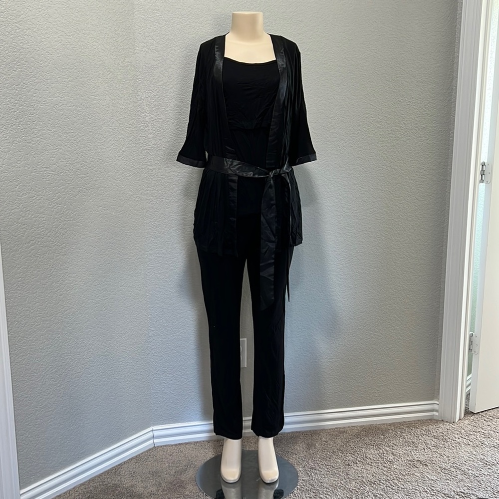 Bearsland Maternity Robe set in black - Picture 2 of 5